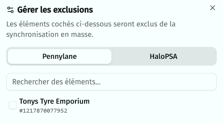 Customer exclusion