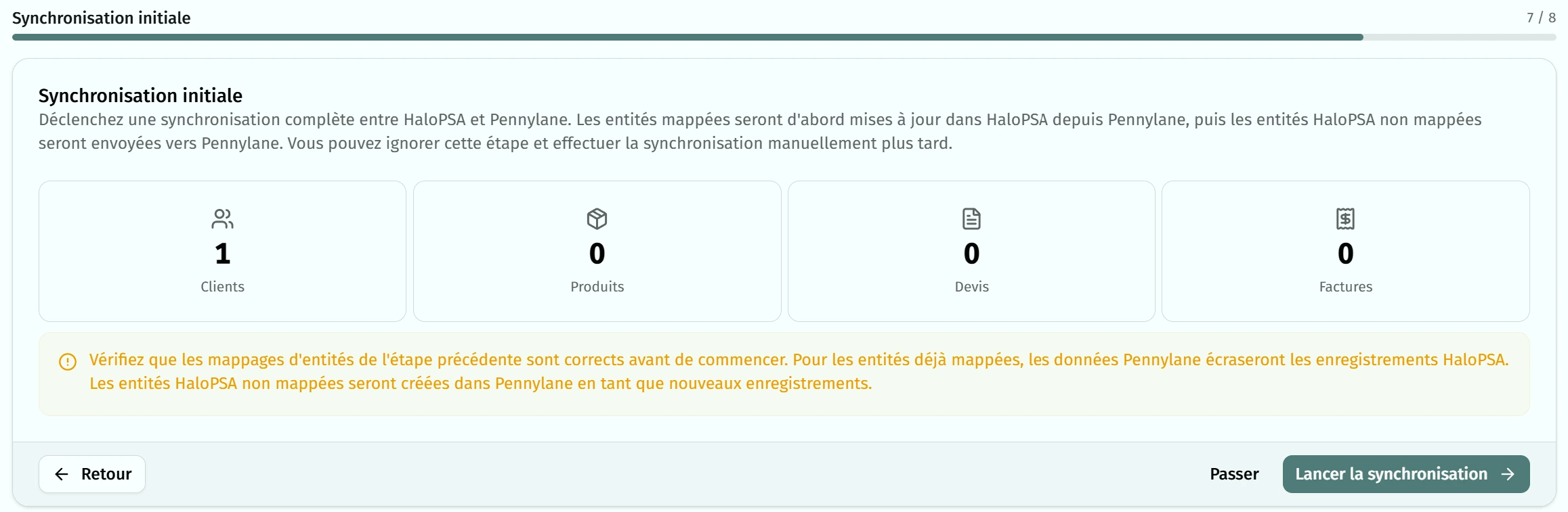Before initial synchronization