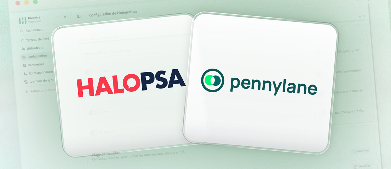 Intégration HaloPSA ↔ Pennylane by Halentra