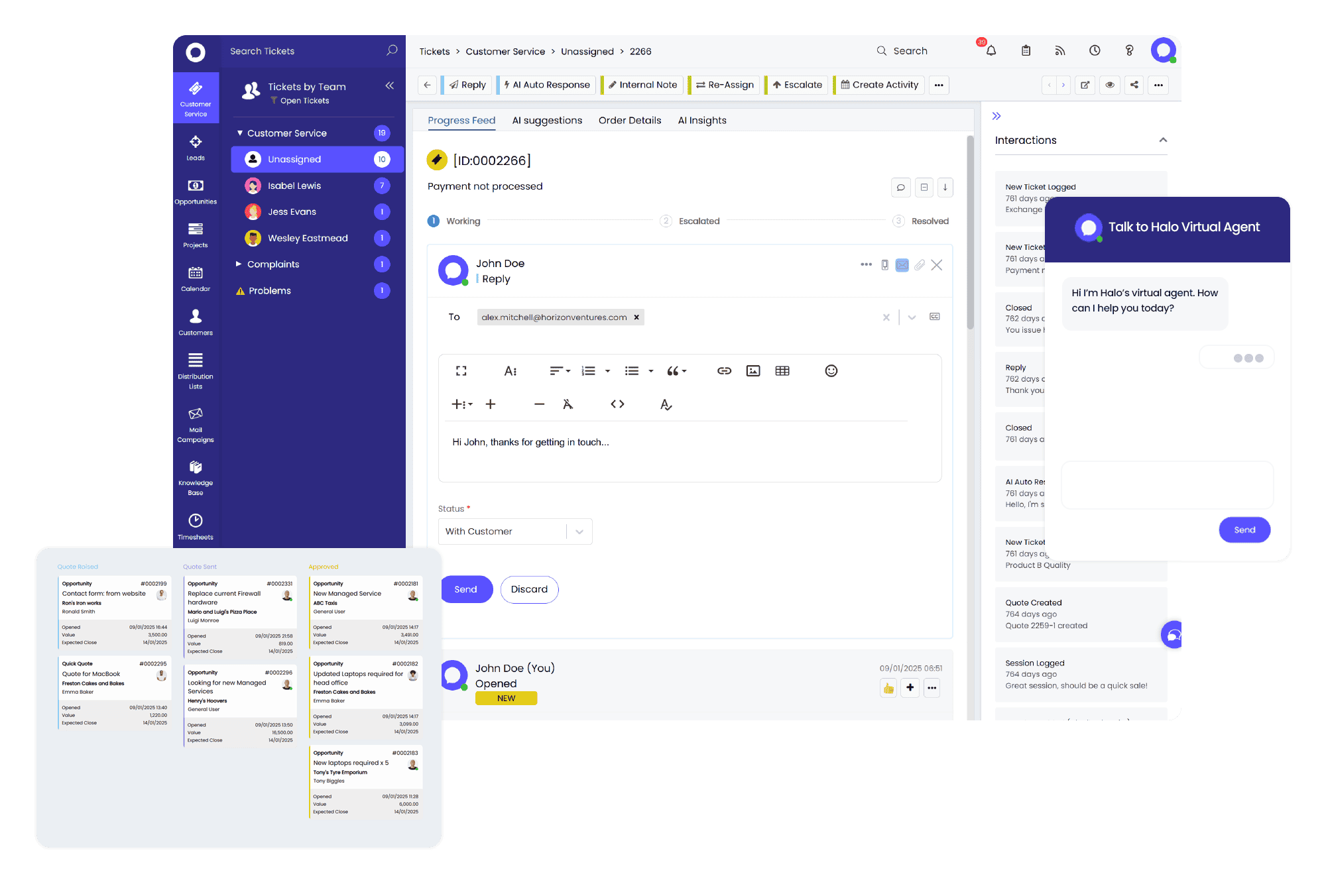 HaloCRM Dashboard - All-in-One CRM Software