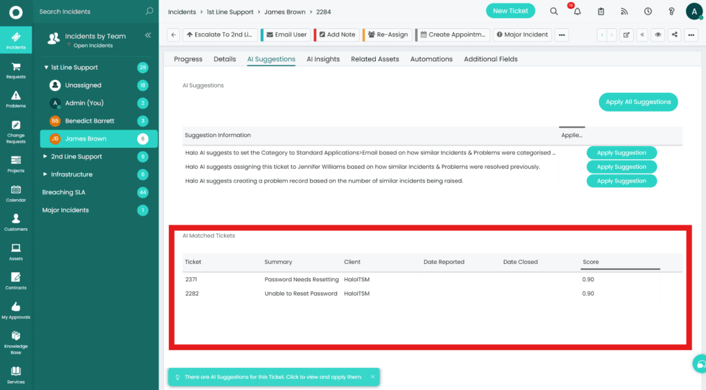 HaloITSM Case Cluttering
